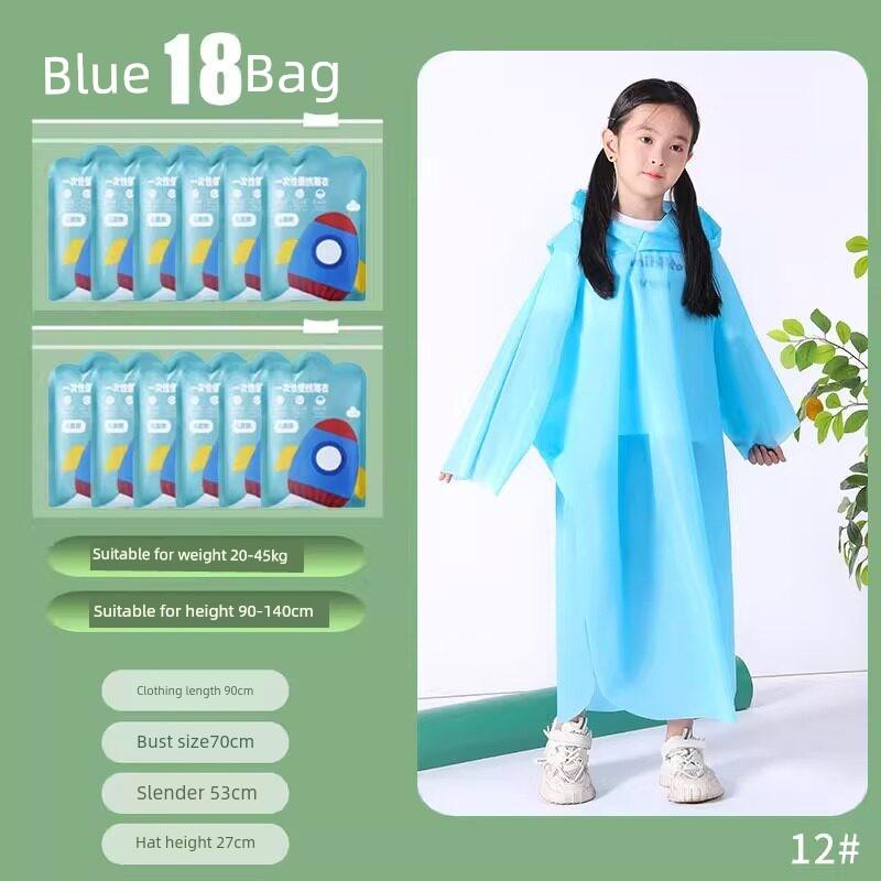 Children's Disposable Raincoat Card Portable Baby Adult Rain Poncho Thickened for Primary School Students for School Outdoor Travel Universal