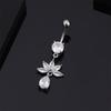 Zircon Belly Button Ring For Women Girls Stainless Steel Navel Belly Button Rings Sexy Body Jewelry Piercing