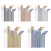 16 шт./компл., яркие цветные соломинки с силиконовыми наконечниками, устойчивые к ржавчине металлические трубочки, которые можно мыть в посудомоечной машине, соломинки для питья с чистящей щеткой