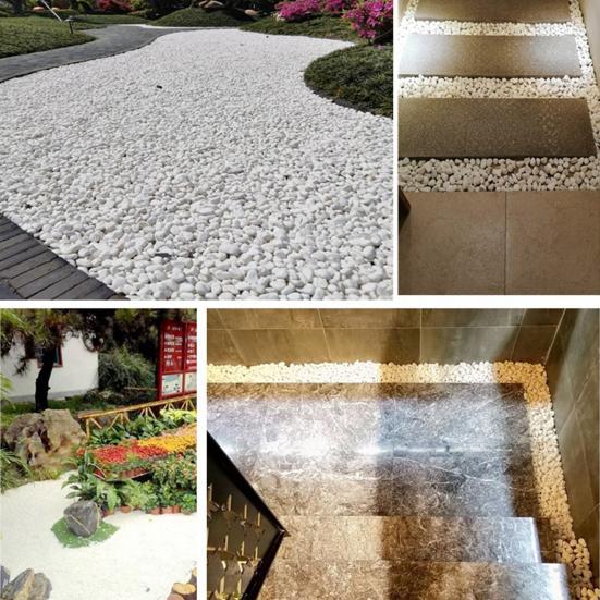 1 Set Stone Decor Multi-use Smooth Surface Natural Irregular Shape Stone Chip Decor for Handicrafts