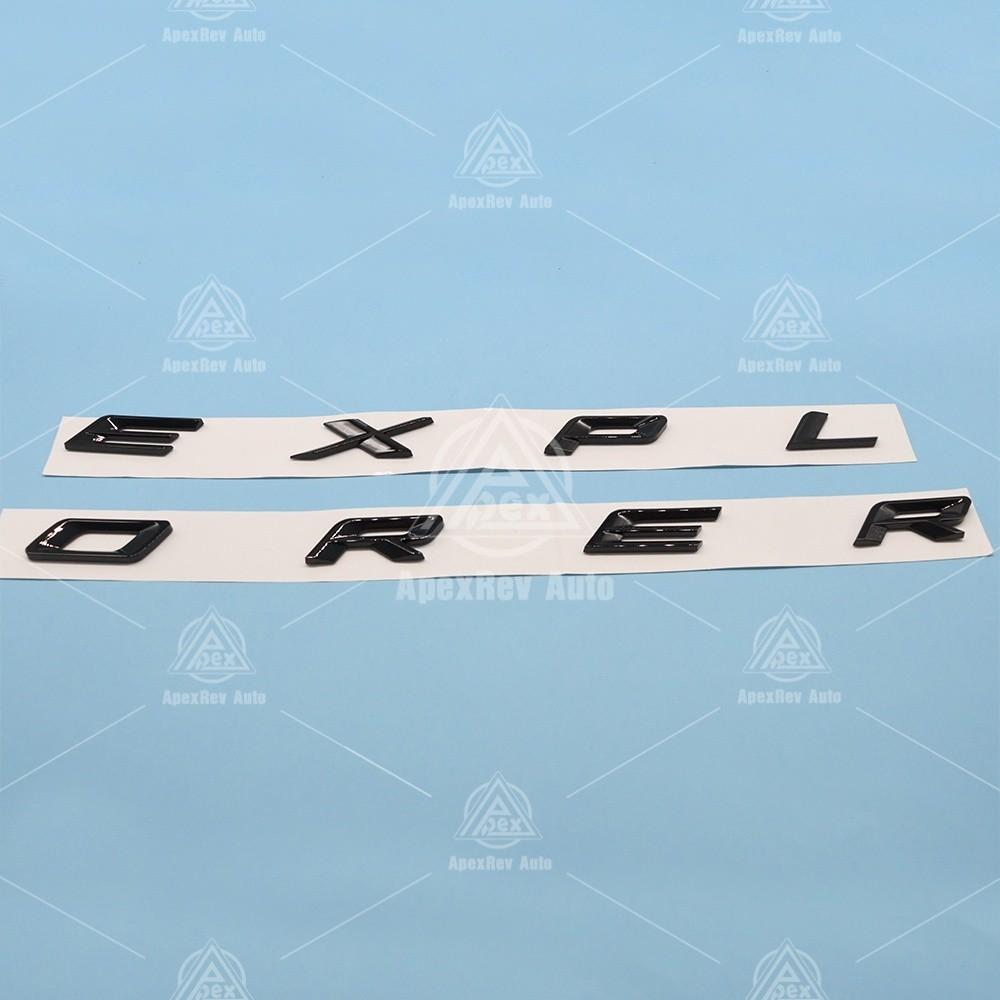 3D Gloss Black Front Hood Letters For Explorer Sport Emblems -2024 Modified