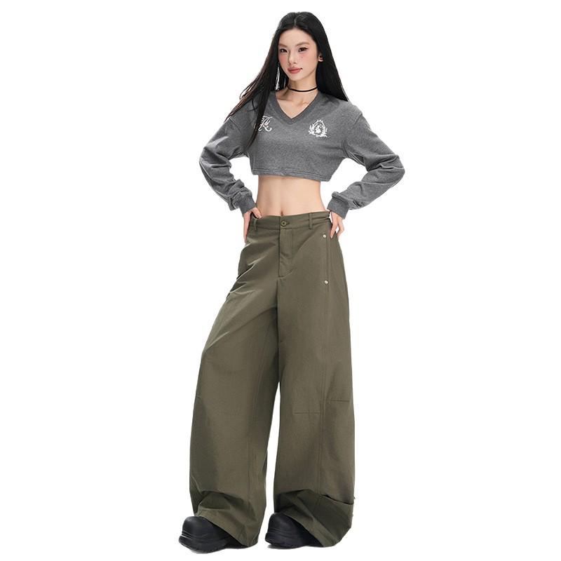 Autumn Women's High-Waist Loose Wide-Leg Pants