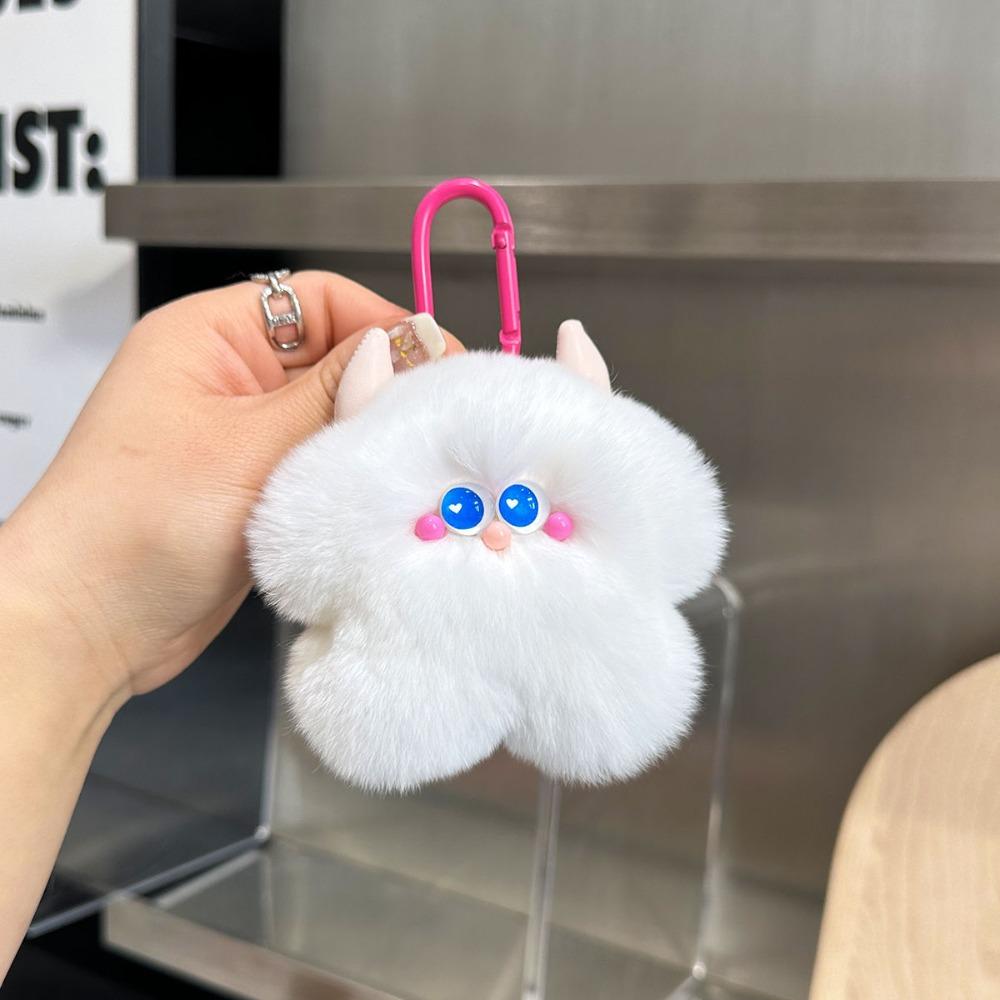 Сумка-подвеска из искусственного меха кролика, брелок для ключей, мультяшный плюшевый шар, подвеска, украшения