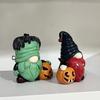 Halloween Gnome Statue Spooky Holding Pumpkin Wizard Zombie Dwarf Figurine Resin Sculpture Home Office Desktop Decoration Ornament