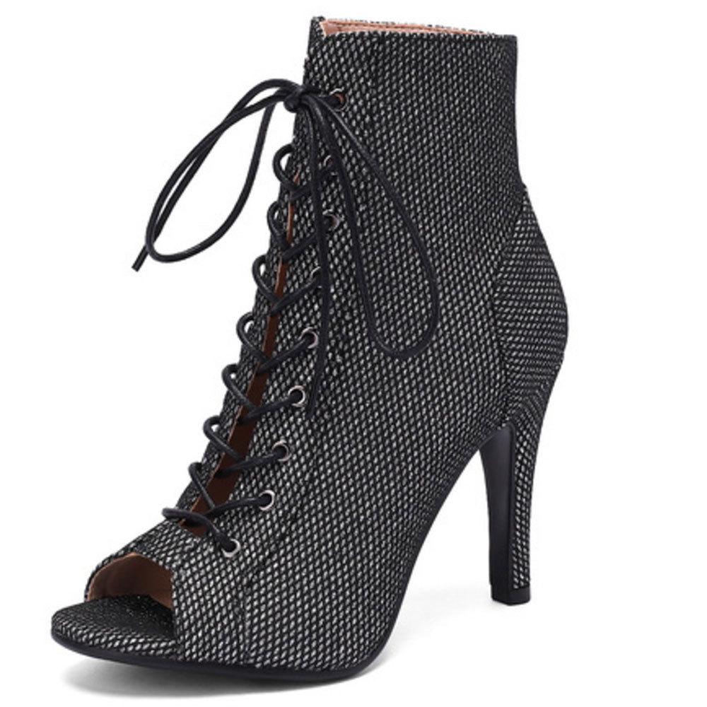 Элегантные женские вечерние ботильоны, сексуальные женские туфли на шпильке для латинских танцев, женские ботинки на высоком каблуке для латинских танцев, качественная обувь для бальных танцев