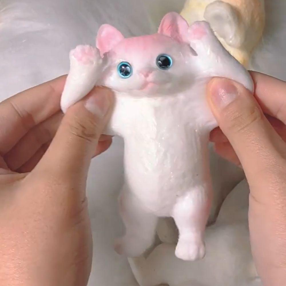 Животное Кот Кукла Игрушка для сжимания Медленно восстанавливающаяся Кот Игрушка-непоседа Милые Имитационные Игрушки-мялки для кошек Офис