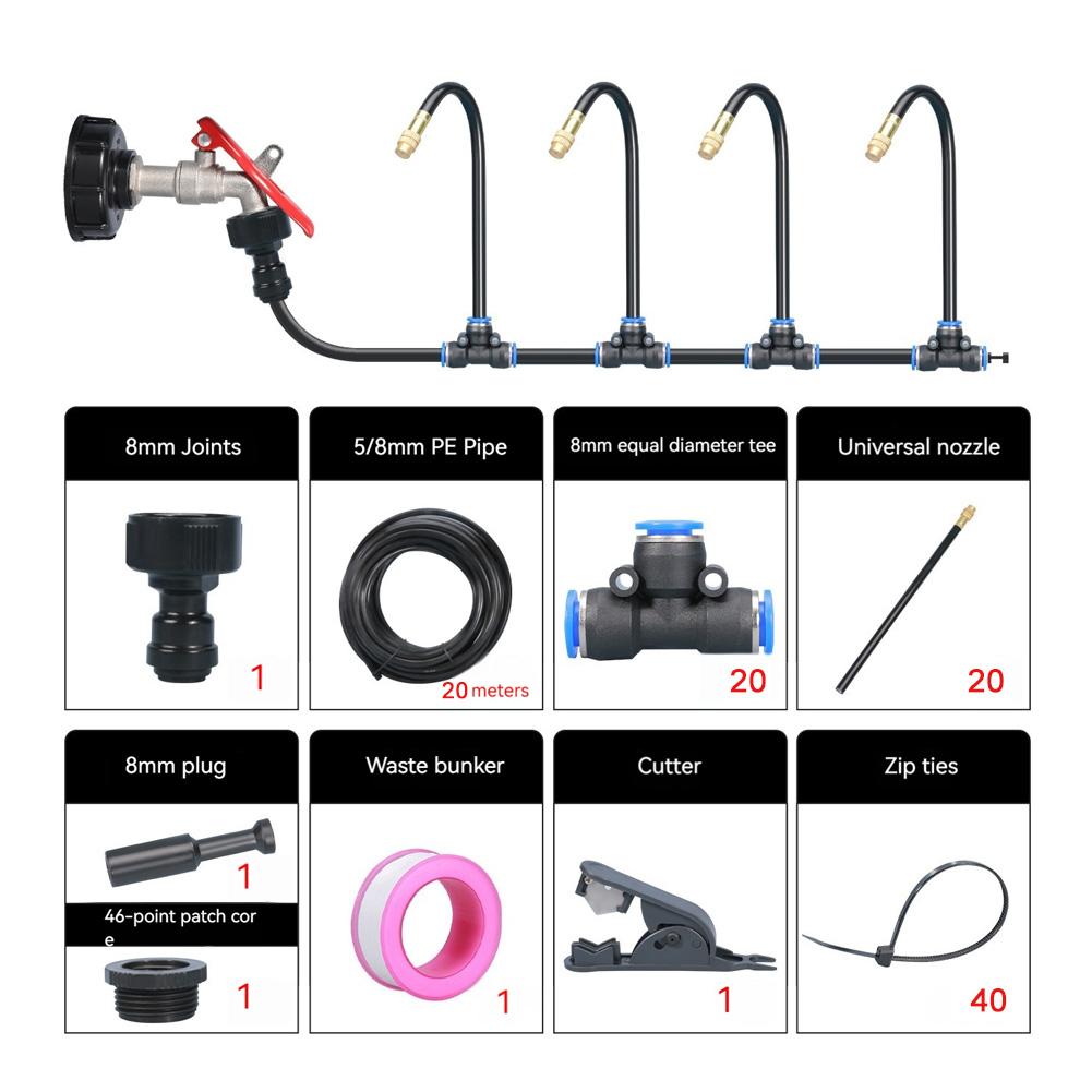 5-20 м Автоматическая система полива сада, система туманообразования, 360-градусная капельница с возможностью сгибания, набор для капельного полива, набор шлангов для полива сада, устройство