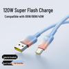 Сверхбыстрый зарядный кабель 120 Вт, 6 А для устройств Apple 15/16 и Huawei Type-C