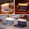 Беспроводное зарядное устройство, ночник, 3 цветовая температура с часами, беспроводная быстрая зарядка, прикроватный светильник для Iphone/Android