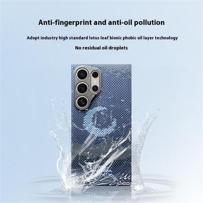 Магнитный чехол для Samsung Galaxy S24 Ultra с точными вырезами, чехол для телефона из арамидного волокна с металлической рамкой для объектива