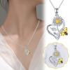 Ladies Necklace Bee Heart Necklace Elegant Delicate Pendant Clavicle Chain