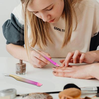 Пинцеты для дизайна ногтей Пинцеты для наращивания ресниц Двусторонние пинцеты для ногтей Пинцеты Precisions Craft Пинцеты с изогнутыми кончиками