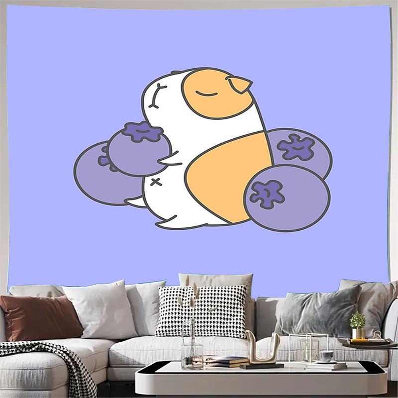 Cute Bunny Wall Tapestry Aesthetic Room Decor Rabbit Forest Backdrop Home Textile Dorm Decoration Gift