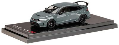 Hobby Japan HJ64 Масштаб Honda Civic Type R Racing Black Package 2025 Sonic Gray Pearl Готовая модель HJ644063GM 1/64 (ФЛ5)
