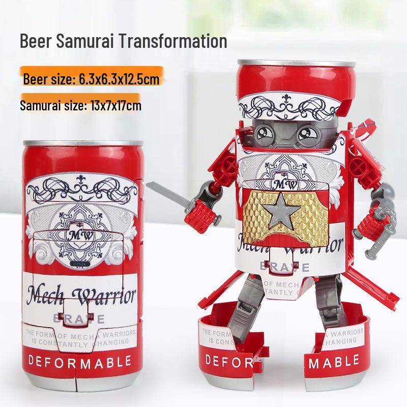 Transforming Internet Celebrity Cola Robot Mecha Toy for Kids