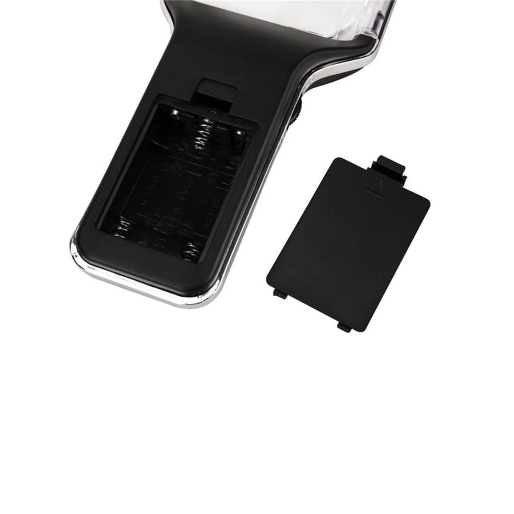 Квадратная ручная портативная лупа с зеркалом для матери с LED-лампой для чтения, обслуживания, газеты для пожилых людей (аккумулятор)