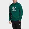 Adidas Мужская толстовка с круглым вырезом Originals Trefoil Casual Sport с капюшоном зеленая FL1774
