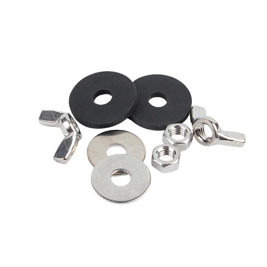 Универсальные комплекты болтов для сиденья унитаза Водонепроницаемый винт для сиденья унитаза из нержавеющей стали с резиновой шайбой и крыльчатой гайкой Долговечный