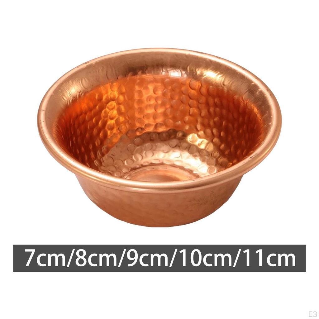 Buddhist Water Offering Bowl Copper Artwork Container Holy Cup Decorative
