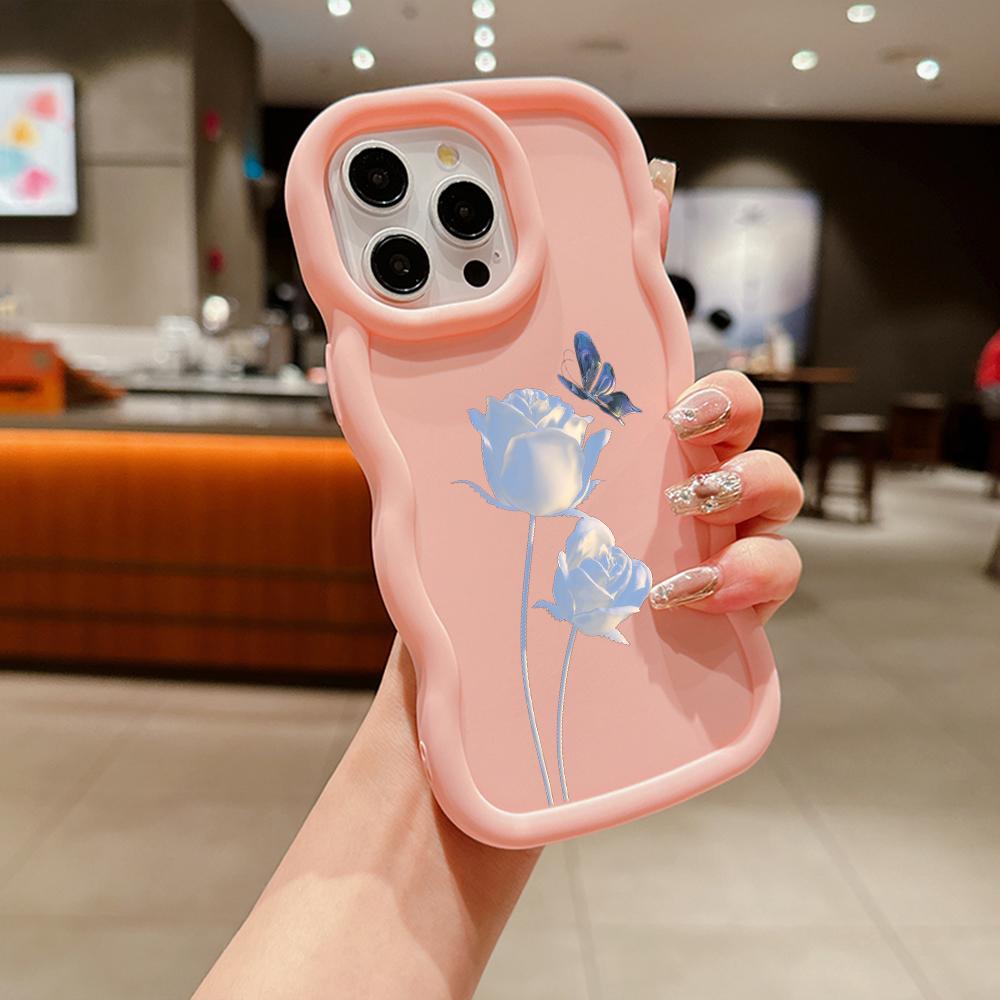 LZ16 Flower Wave Silicone Phone Cases for Samsung A15 S23 FE S24 Ultra A34 A54 A14 A55 Motorola G32 OnePlus Soft Cover