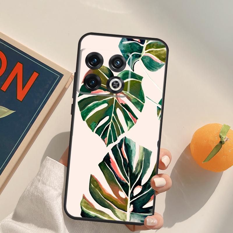 Leaves Monstera Green Case For OnePlus 13T 10T 10R 12R 13R 15 13 12 11 10 9 Pro Nord CE 5 2 3 4 Lite N20 N30 Cover