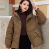 Пуховик с капюшоном женский 2024 зима литературный и художественный ретро новый корейский вариант свободный однотонный средней толщины белый утиный пуховик