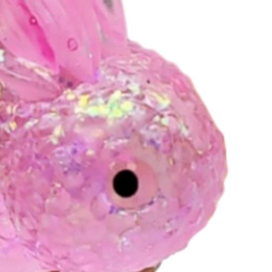 Glitter Powder Rabbit Squeeze Toy Stress Anxiety Relief Slow Rising Simulation Bunny Sensory Toy Soft TPR Calming Animal Fidget Toy