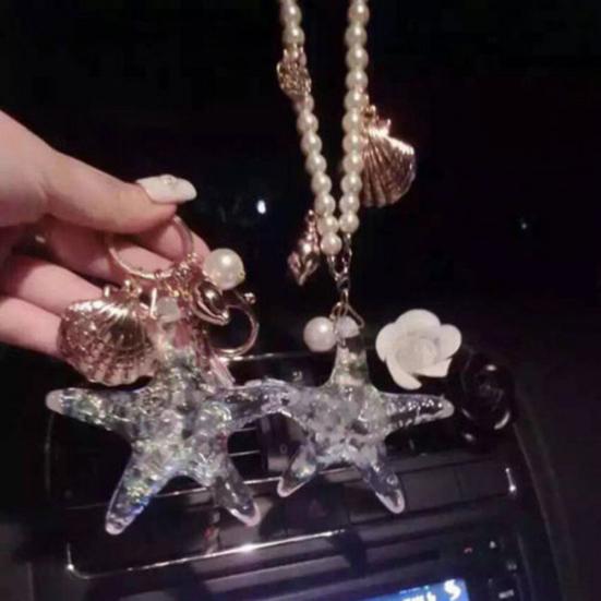 Милая морская звезда, ракушка, кисточка, кулон, брелок для ключей, женский брелок, брелок для ключей