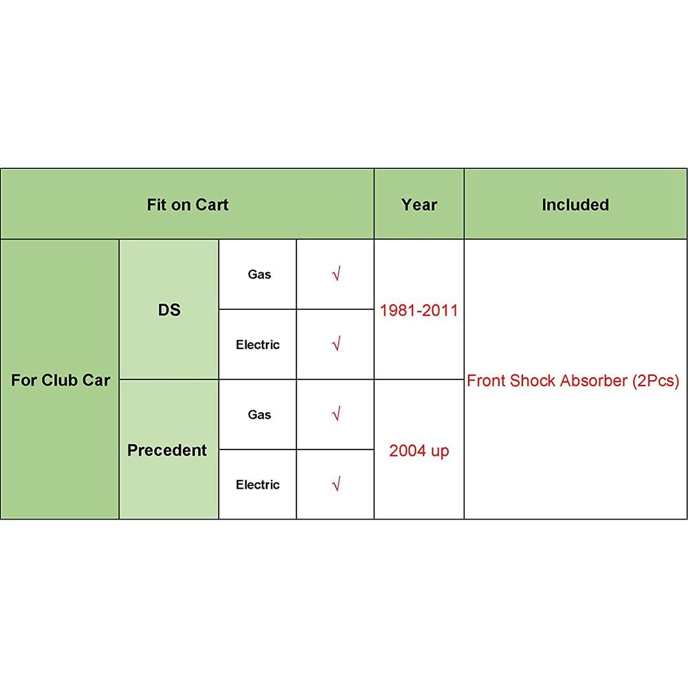 AB94-Амортизаторы передние или задние для Club Car Precedent&DS 1014235 102588601 1027064-01 102588501