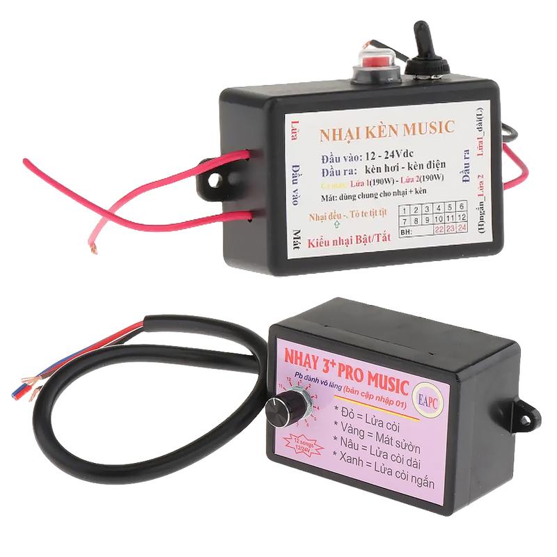 12-24V Electric Horn Speaker Sound Control Unit 3/12 Sound Volume Switching Car Truck Air Horn Controller Automobile Accessories