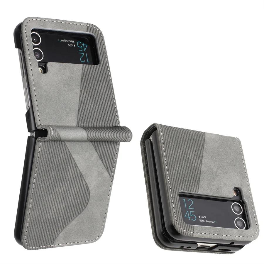 Роскошный чехол для Samsung Z Flip 4 5 6 Flip3 5G Кожаная бронированная задняя крышка для Samsung Galaxy Z Flip 7 FE Чехол Z Flip 3 5 6 7 Funda