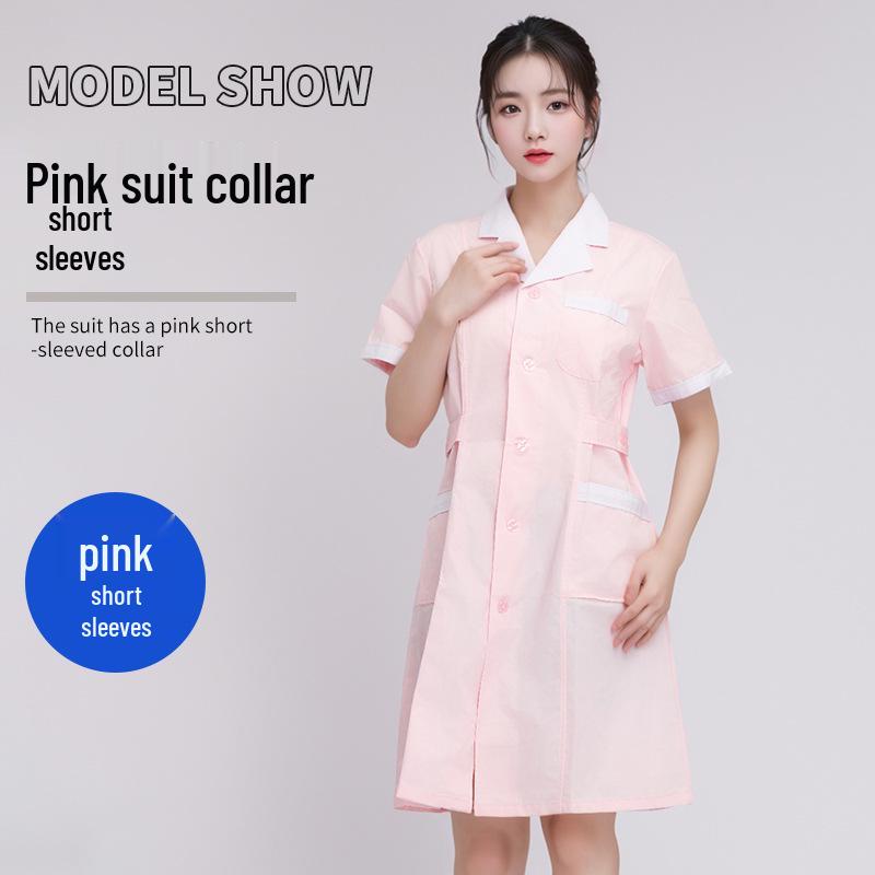 Белый халат медсестры и врача с коротким рукавом