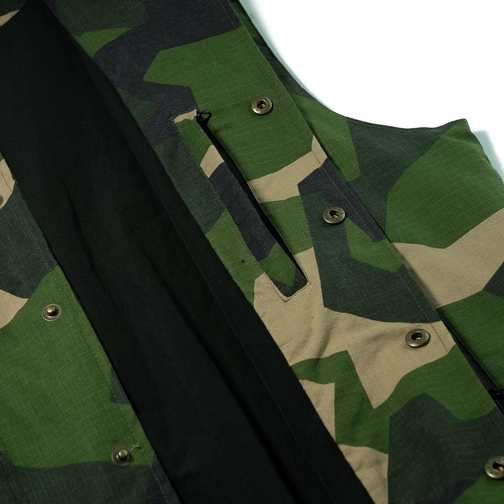 Bsrabbit Хлопковый твил 1 унция Утепленный ретро-жилет Nordic Camo
