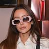 Винтажные ретро-солнцезащитные очки Женские Европейские Американские Прямоугольная форма Солнцезащитные очки Женская Мода Стильные Женские Солнечные Очки