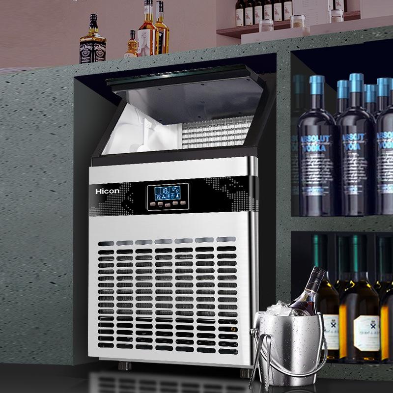 Welcome Commercial Large Ice Maker for Milk Tea Shops, Cafes, Hotels, and Supermarkets - 80/100 kg Capacity.