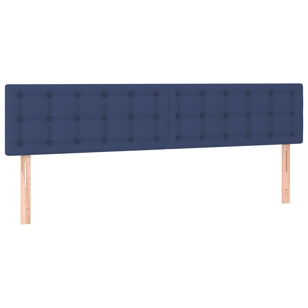 Vidaxl Zagłówki Do Łóżka, 2 Szt., Niebieskie, 100X5X78/88 Cm, Tkanina