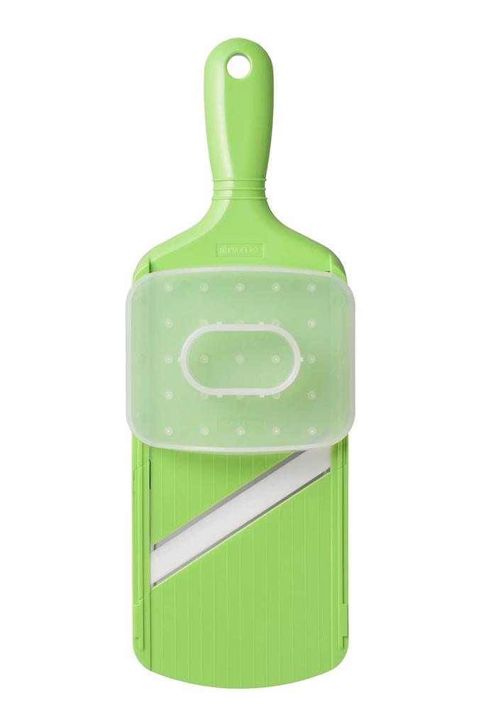 Kyocera Thin Thickness Made in Sterilization and Bleaching Natural Green CSZ-182NGR Slicer, 3-Stage Adjustment, Japan, Ceramic, Rust-Proof, OK,