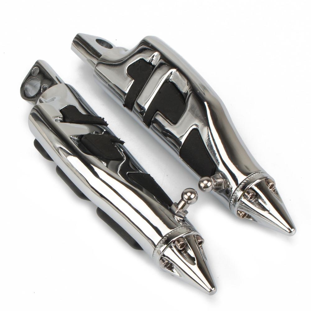 1 Pair 1 1/4" Universal Motorcycle Foot Pegs Highway Foot Pedal Engine Crash Bar Guard Footrest Clamp Mount for Harley Chopper