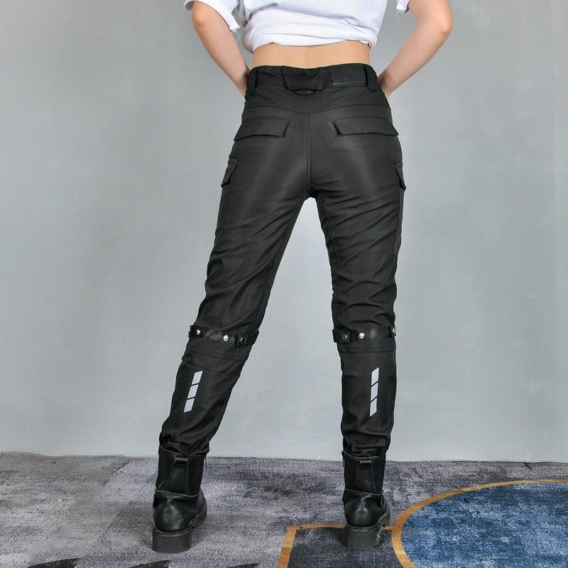 VOLERO Womens Motorcycle Riding Pants Waterproof Windproof Elastic Cuff Crash Protection With Silicone Padding