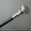 Designer Walking Cane Wooden Walking Stick Silver Brass Handle Knob Gift