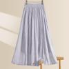 Shechi Gentle Hot Drill Elastic Waist A-line Midi Skirt