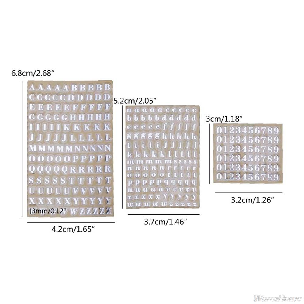 Resin Filler Gold&silver Alphabet Sticker Labels Stickers Epoxy Filling Sticker Number Sticker