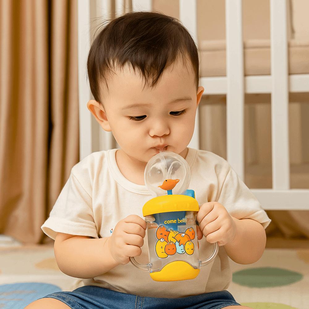 Креативный подарок Тамблер-фонтан с двойной крышкой для питья, ручка расширенная, 220 мл, кружка с китом, 350 мл, непроливающаяся чашка-поильник с распылителем в виде кита