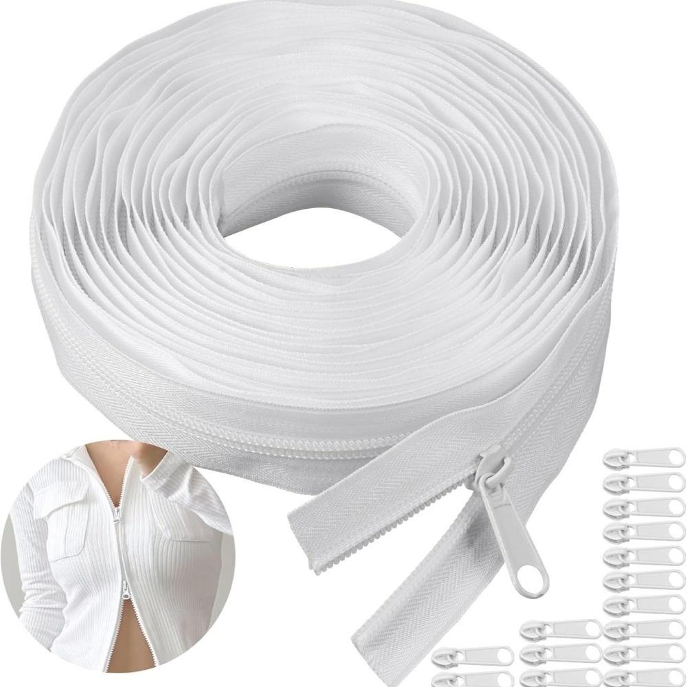 No.3 Nylon Zipper Tape Contrast Color Slider Closure Zip New Jacket Long Zips  For Sewing Garment