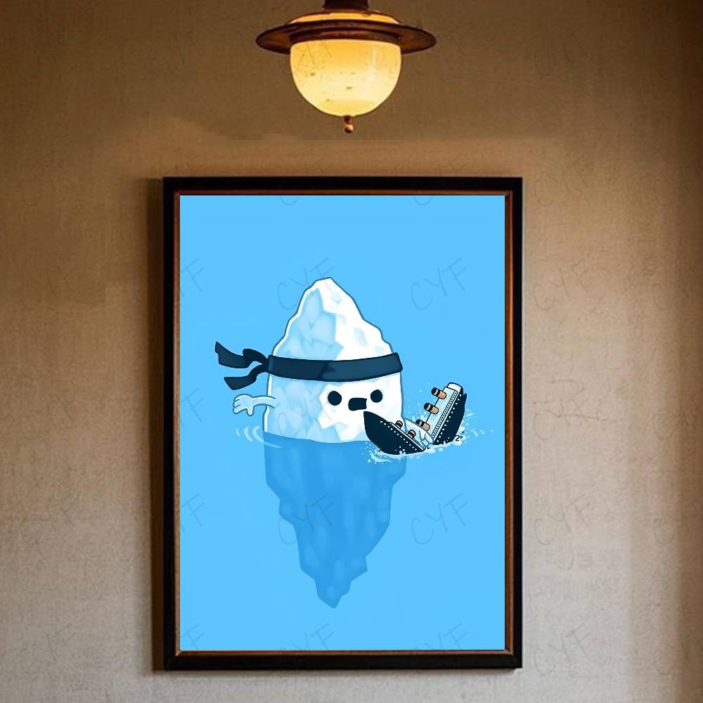 Funny Food Fancy Art Poster Home Living Bed Room Bar Hallway Sticky Wall Art Printing Waterproof Aesthetic Decor