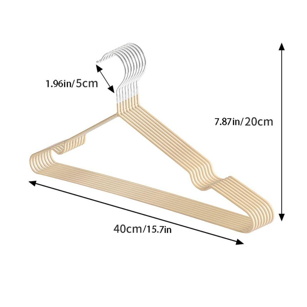 10 шт. Вешалка для одежды Металлическая с нескользящим резиновым покрытием Вешалка для рубашек и блузок Сверхпрочная Стойка для пальто и костюмов с круглыми выемками Держатель для платьев