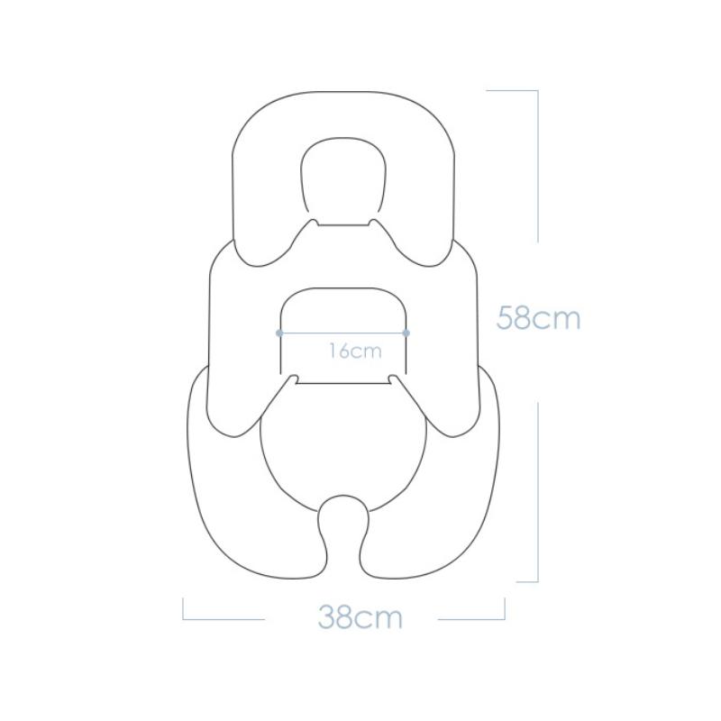 Simple Solid Color Newborn Baby Stroller Seat Cushion Pushchair Mat Safety Protection Pad Car Mattress Infant