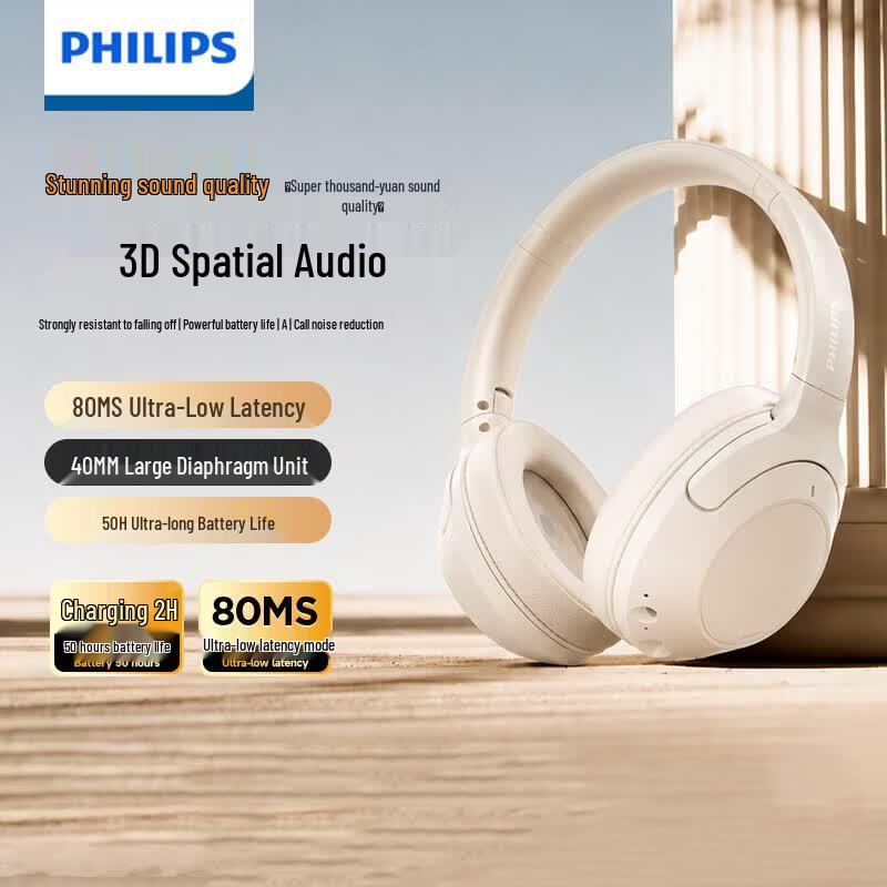 Philips TAH2020 Over-Ear Bluetooth & Wired Headphones
