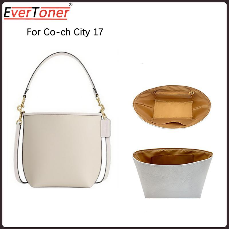 EverToner Microfiber Paper Liner Insert for Co-ch City 17 Bucket Bag Waterproof Lightweight Organizer with Storage Inner Support