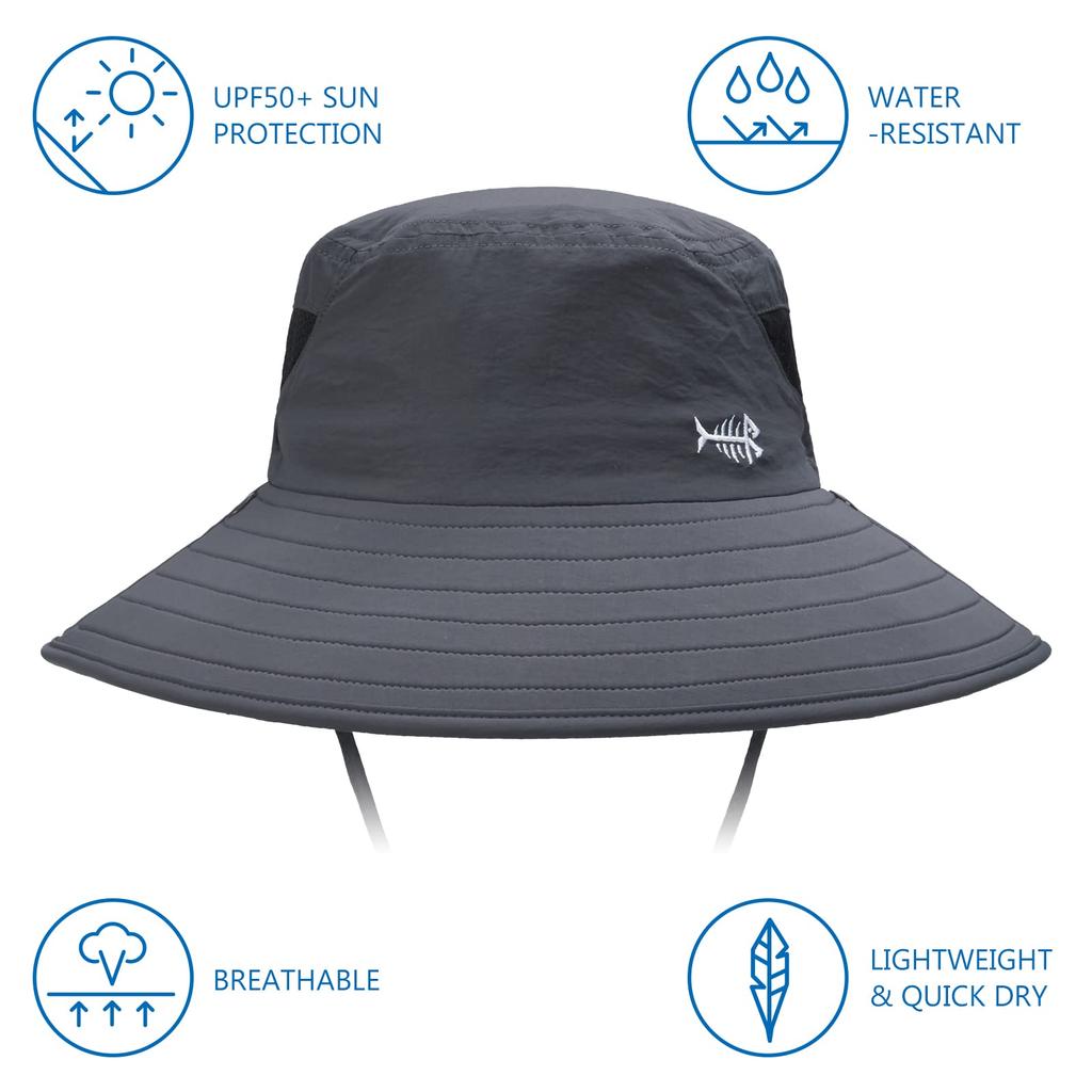Bassdash Foldable Fishing Hat with 360° Sun Protection, 3-Way Protection, UPF 50+ Water-Repellent, Unisex